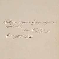 [Mormonism] Signed A utograph Quote from Ann Eliza Young, Nineteenth Wife of Mormon Leader Brigham Young, Signed During her Divorce Proceedings Against him, 1874