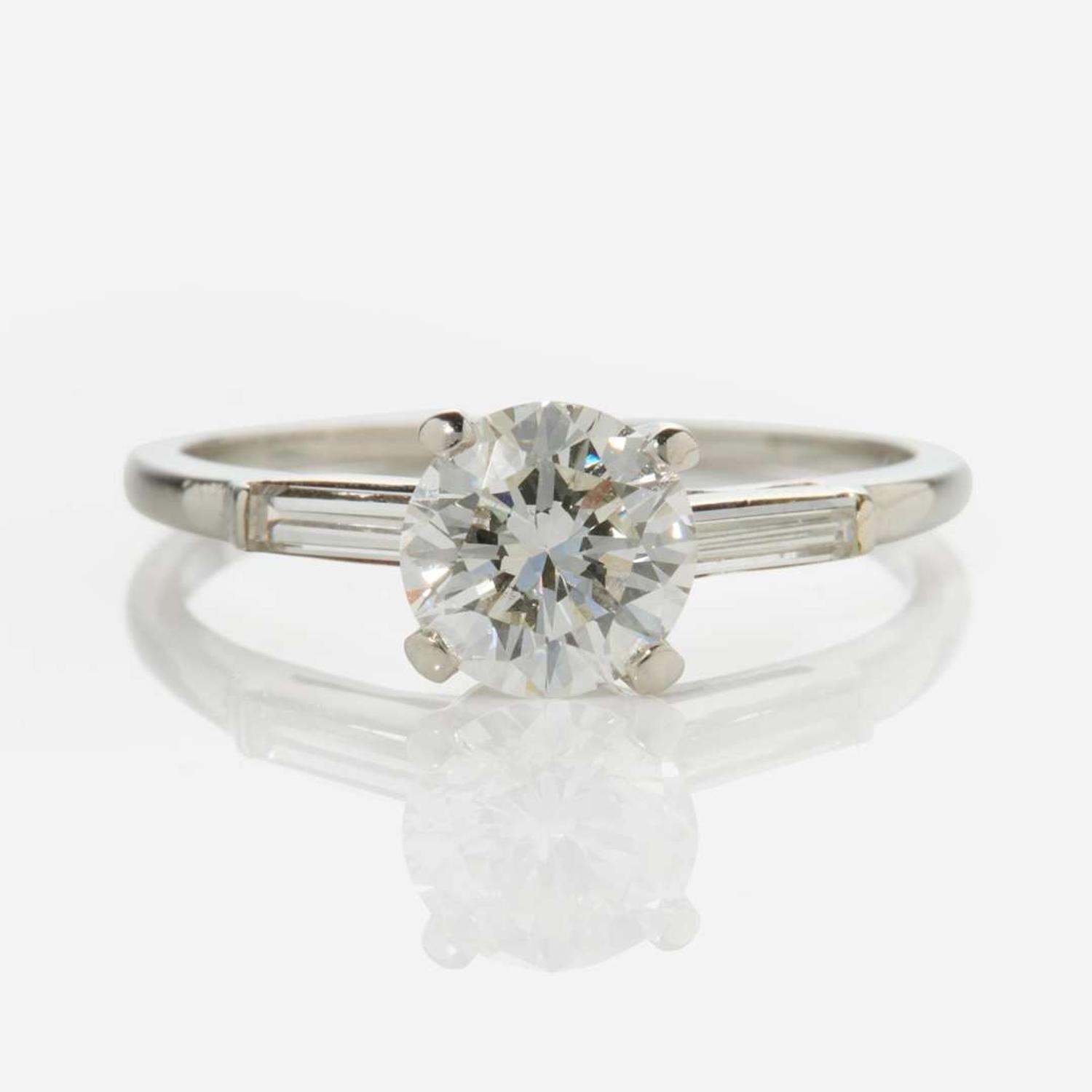 A Platinum and Diamond Ring