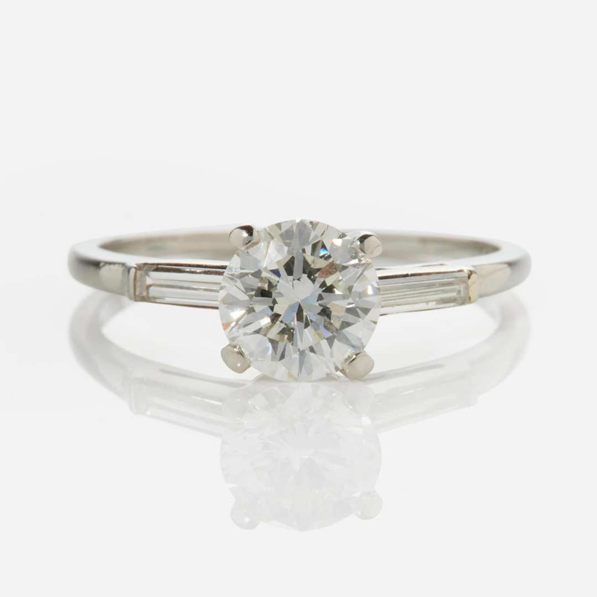 A Platinum and Diamond Ring