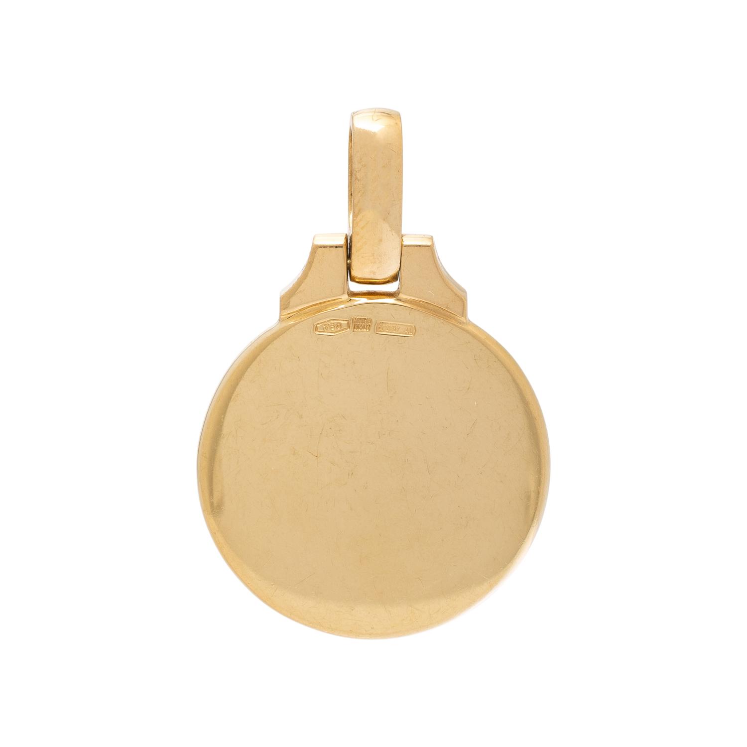 BULGARI, BICOLOR GOLD CAPRICORN ZODIAC PENDANT