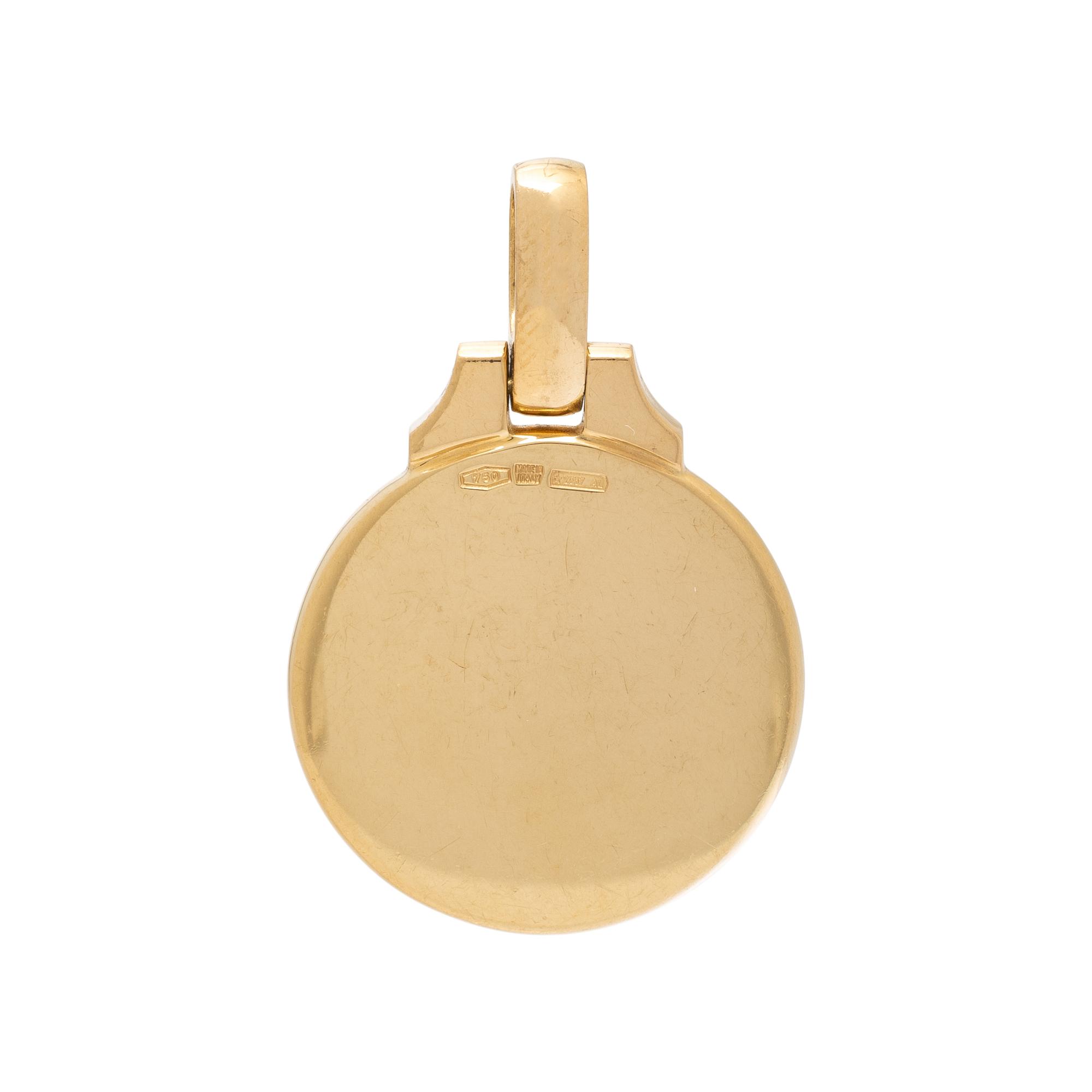 BULGARI, BICOLOR GOLD CAPRICORN ZODIAC PENDANT
