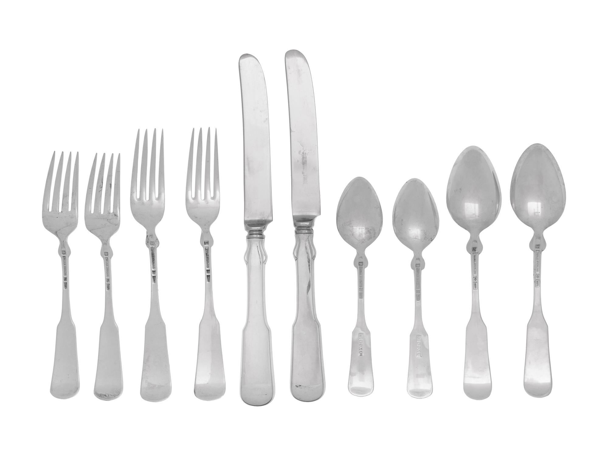 An American Silver Flatware Service