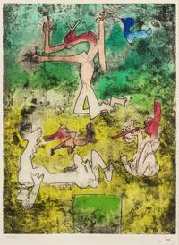 Roberto Matta, (Chilean, 1911-2002), Centre noeuds, 1974
