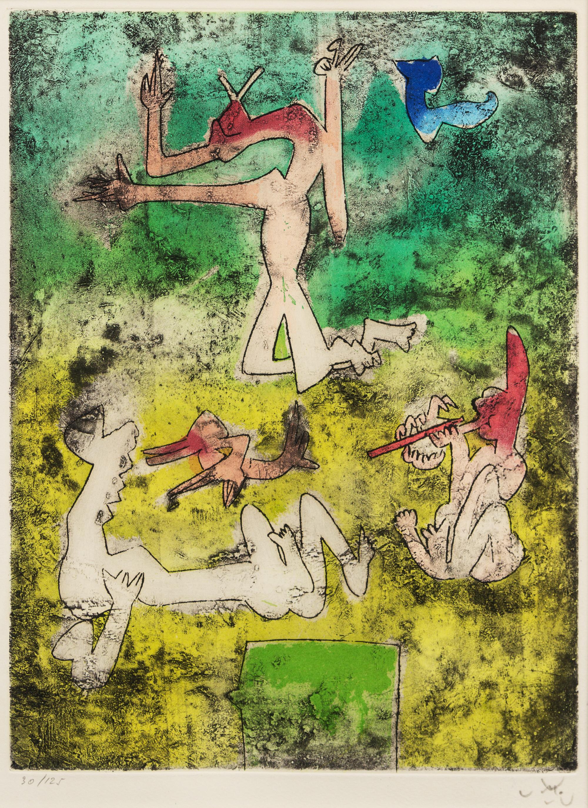 Roberto Matta, (Chilean, 1911-2002), Centre noeuds, 1974