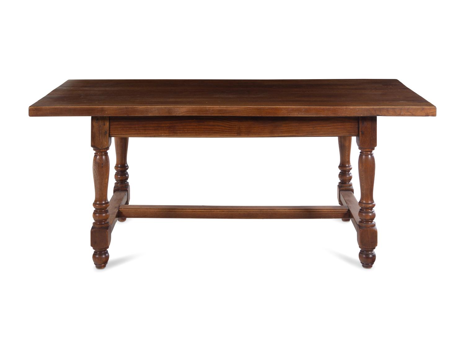 An Oak Dining Table with Turned Legs