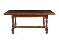 An Oak Dining Table with Turned Legs