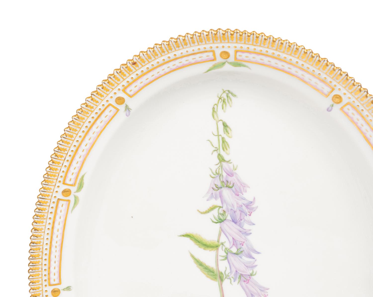 A Group of Four Royal Copenhagen Flora Danica Porcelain Serving Articles