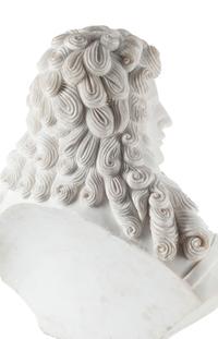 A French Marble Bust and an Associated Swiveling Marble Pedestal