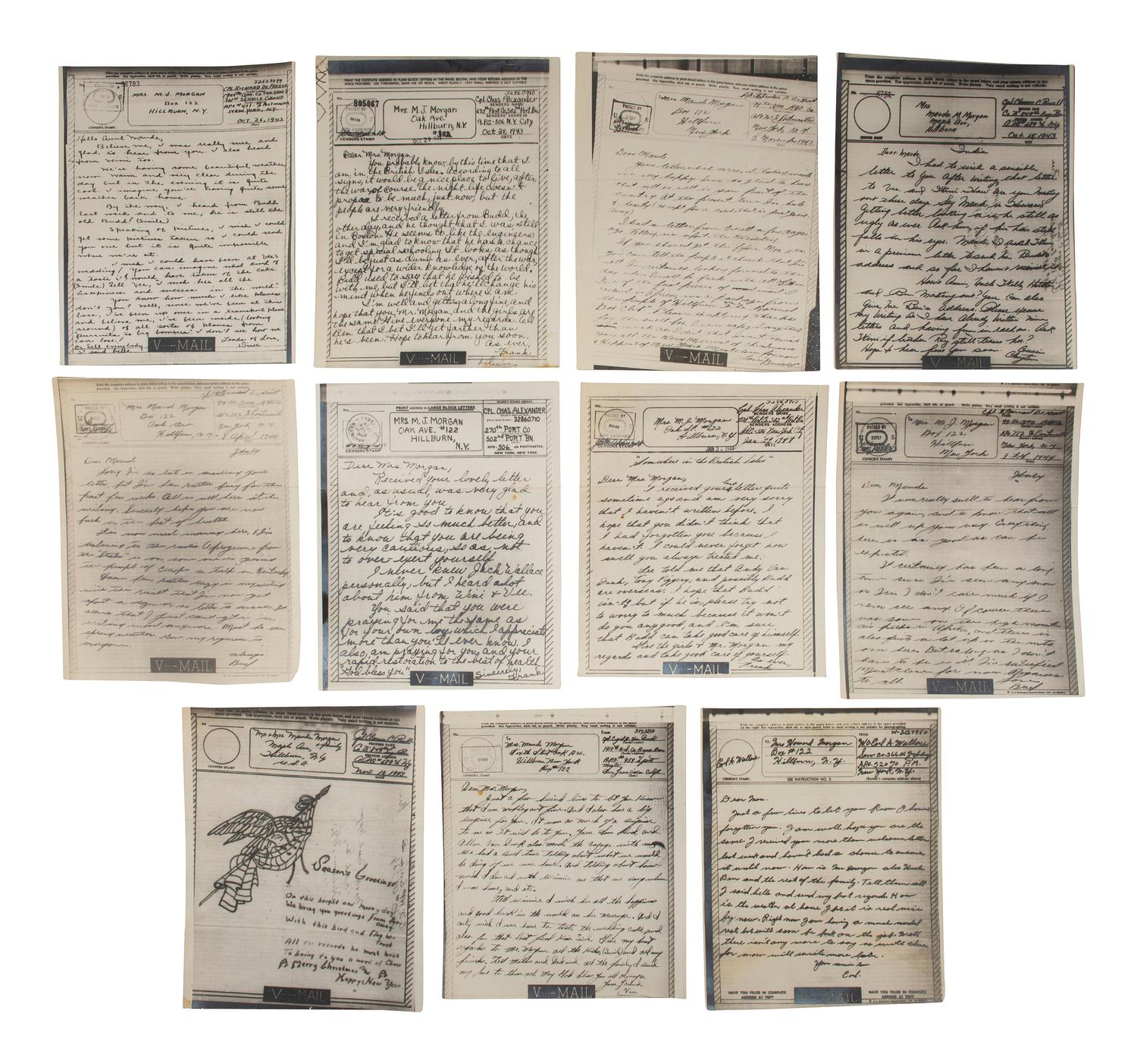 [AFRICAN AMERICANA - NATIVE AMERICANS - WWII]. World War II correspondence with Maud Morgan of Hillburn, NY, a member of the "Jackson Whites/Ramapough Mountain Indians."