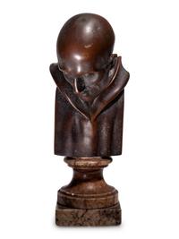 A Continental Bronze Bust of Dante Alighieri