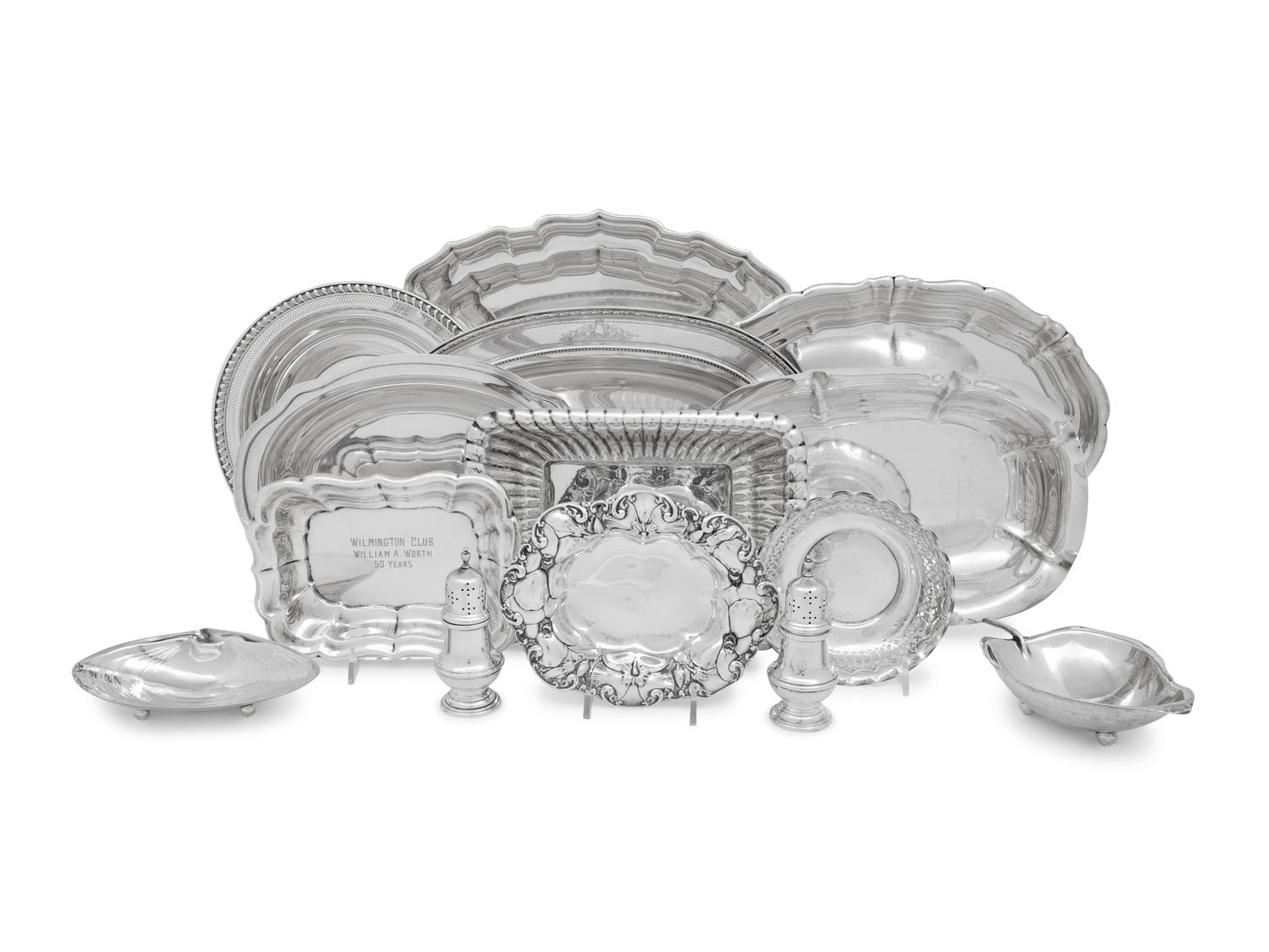 A Collection of American Silver Dishes