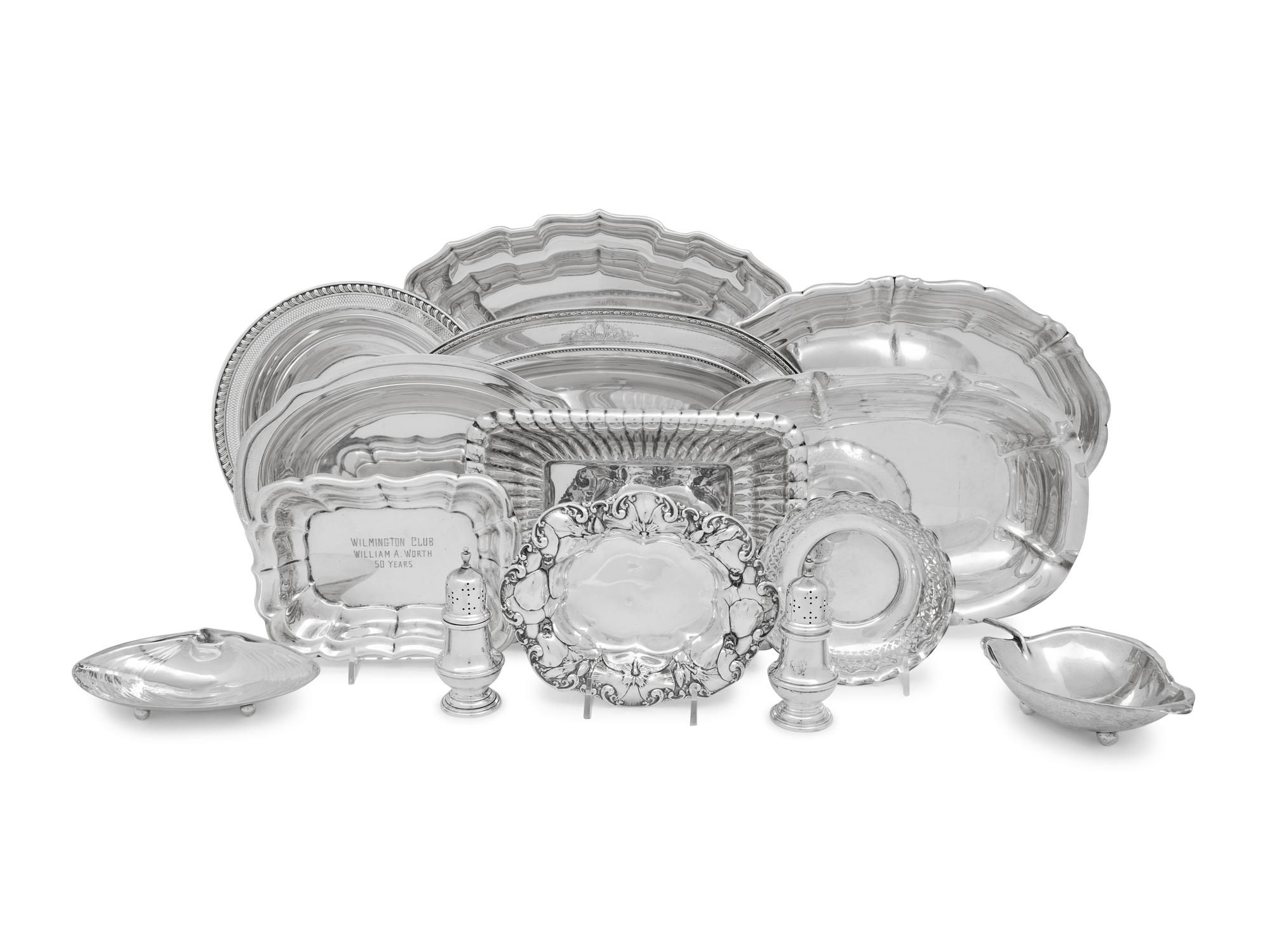 A Collection of American Silver Dishes