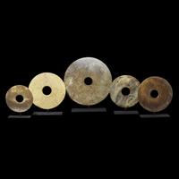 Five Chinese Archaic Style Jade Bi Discs 仿古玉璧五件