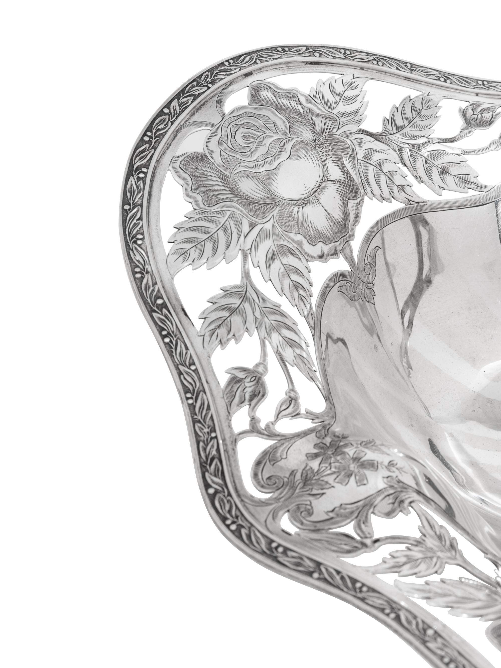 An American Silver Centerpiece Basket