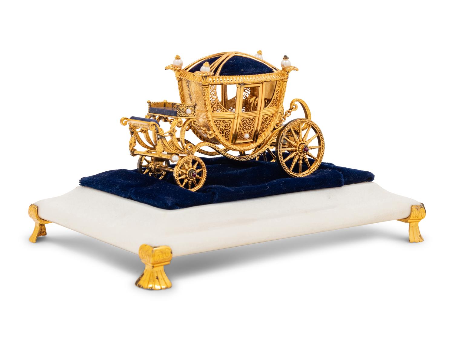 An Igor Carl Fabergé Model of an Imperial Wedding Coach