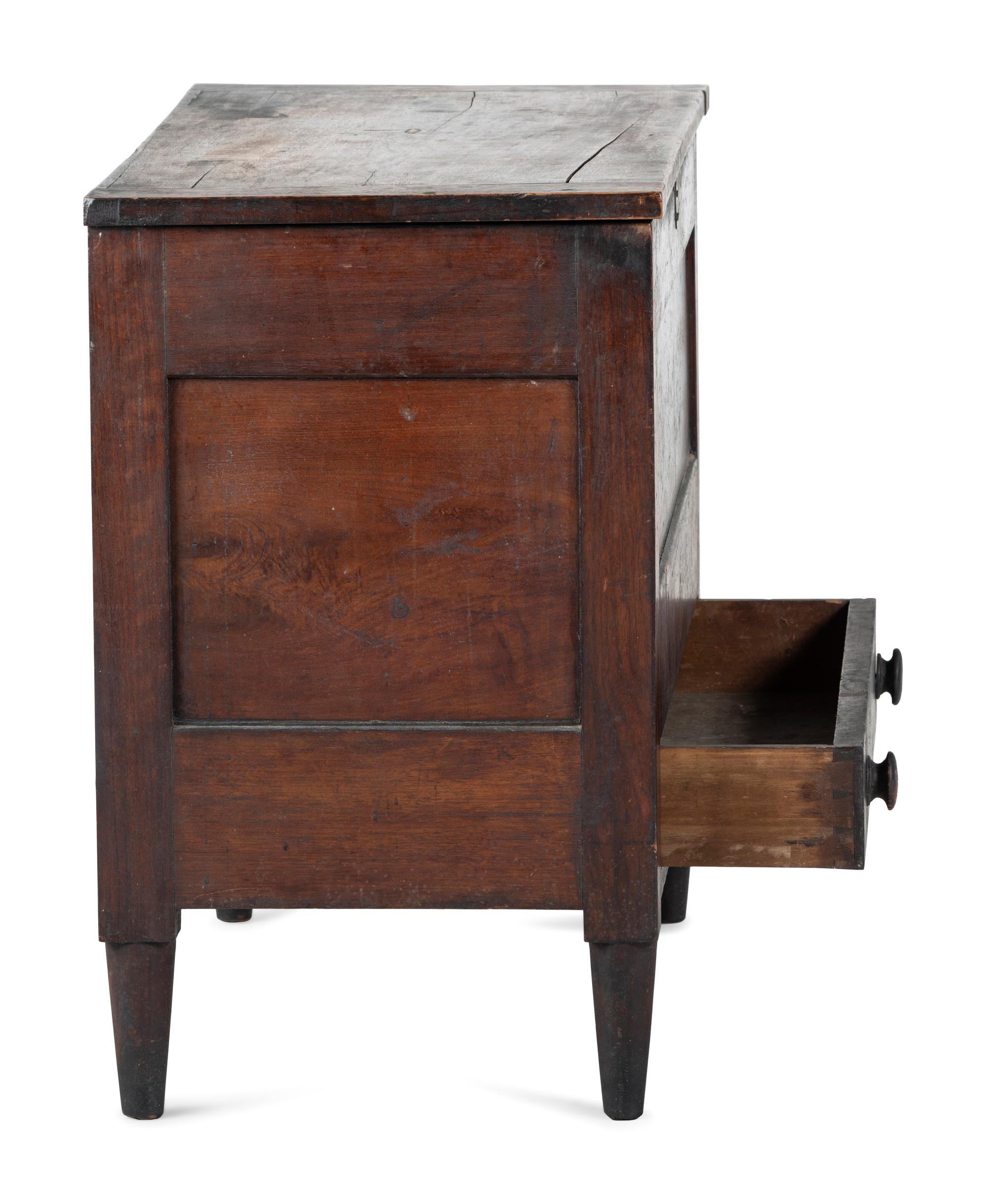 A Federal Walnut One-Drawer Sugar Chest