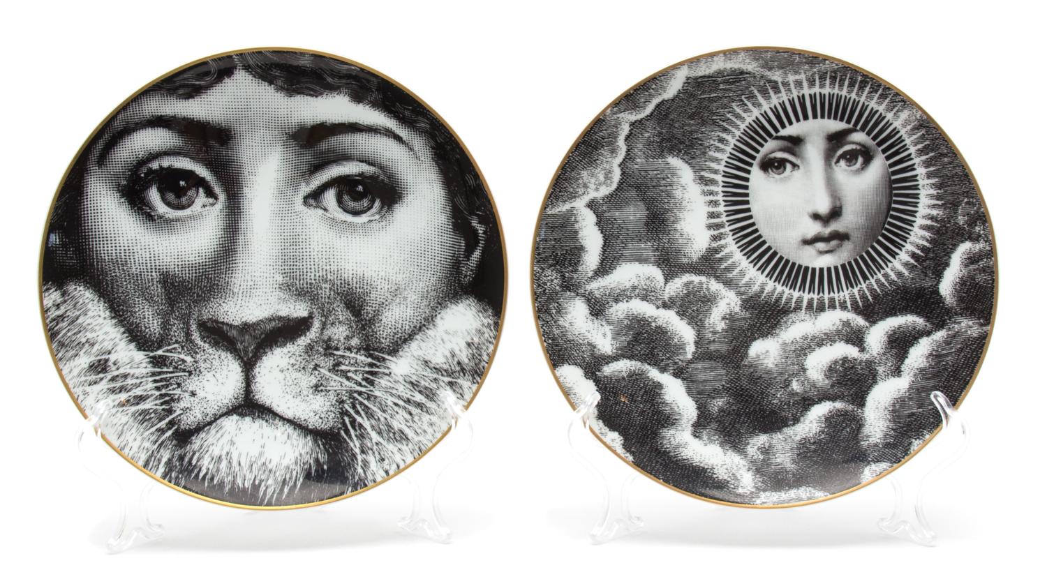 A Collection of Eight Rosenthal Fornasetti Plates Diameter 9 1/4 inches. — MID 20TH CENTURY