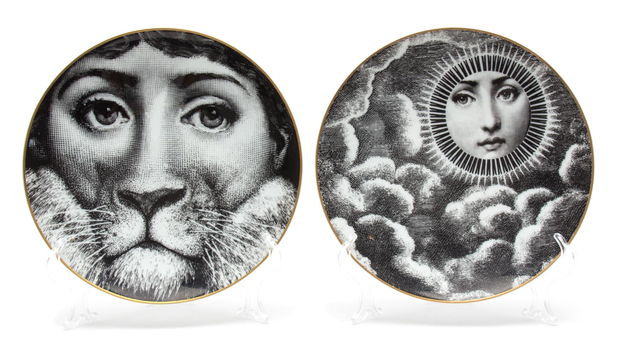 A Collection of Eight Rosenthal Fornasetti Plates Diameter 9 1/4 inches. — MID 20TH CENTURY
