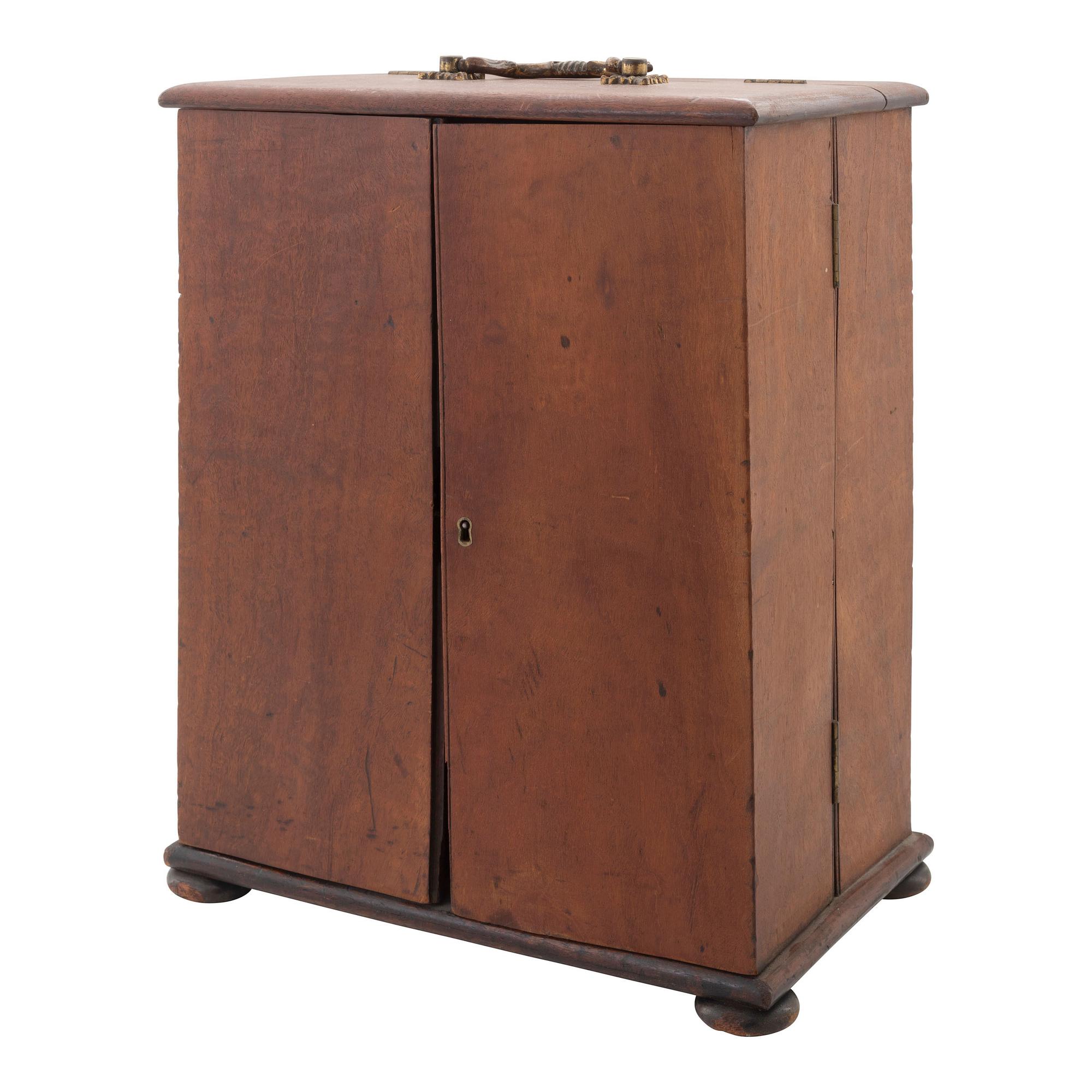[Medicine] 19th Century wooden cased apothecary cabinet.
