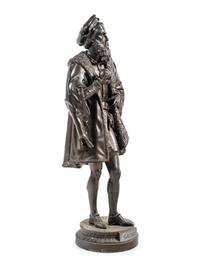 A Continental Cast Metal Figure of Galileo