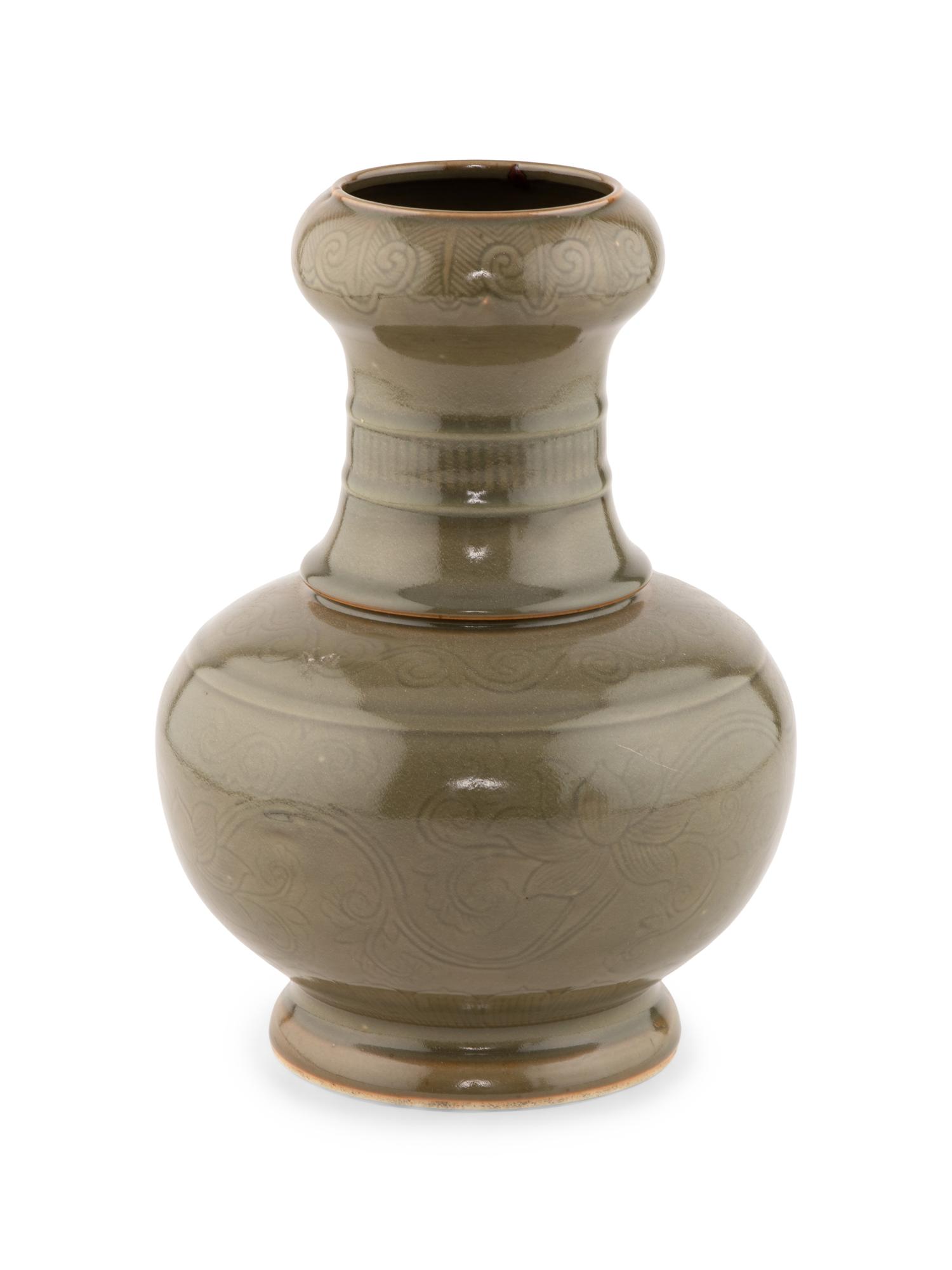 A Chinese Celadon Glazed Porcelain Vase