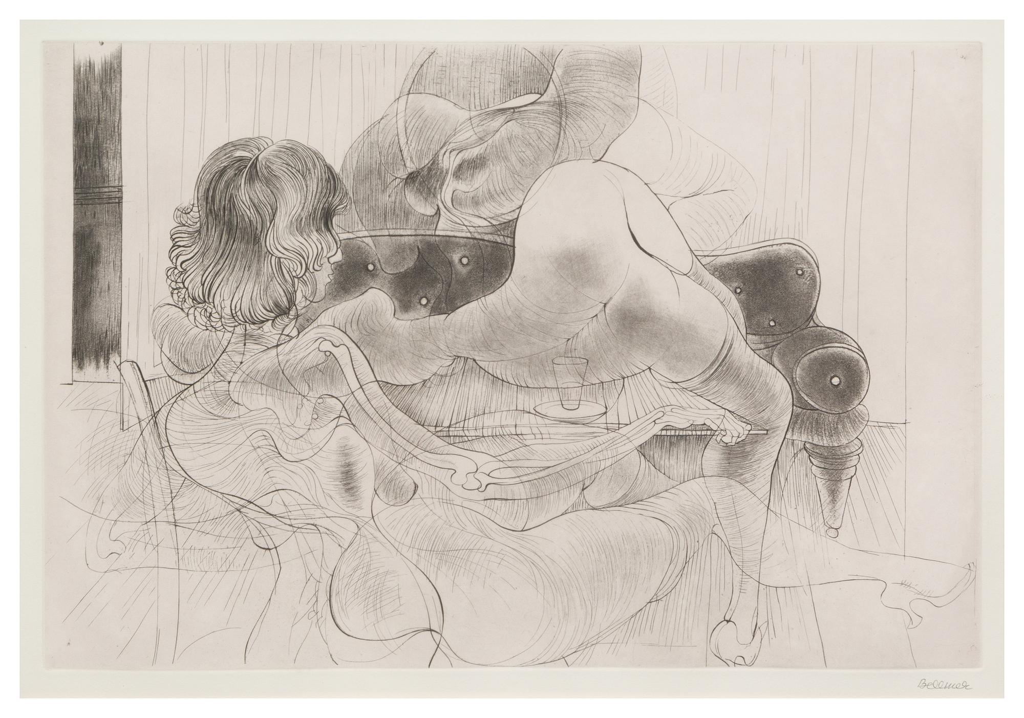 Hans Bellmer (German, 1902-1975) Sur canap, 1966 etching…