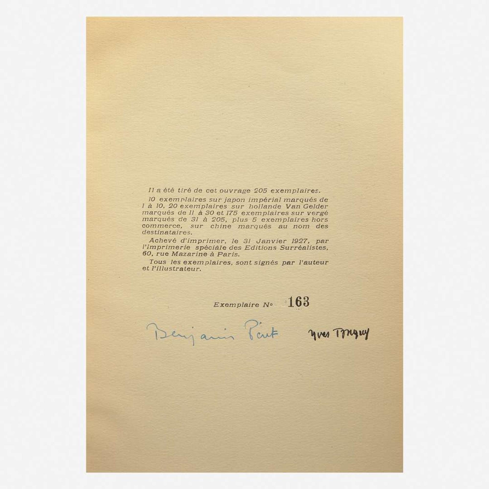 [Art] [Tanguy, Yves] Peret, Benjamin Dormir dans les pierres