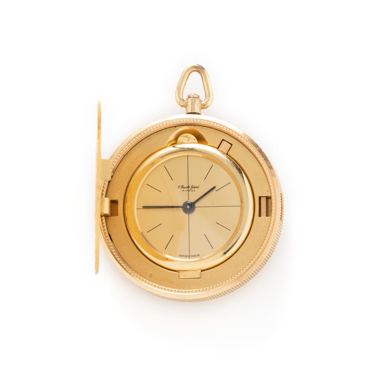 BUECHE GIROD, YELLOW GOLD LIBERTY COIN PENDANT / WATCH