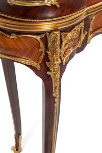 A Louis XV Style Gilt Bronze Mounted Desk and Cartonnier