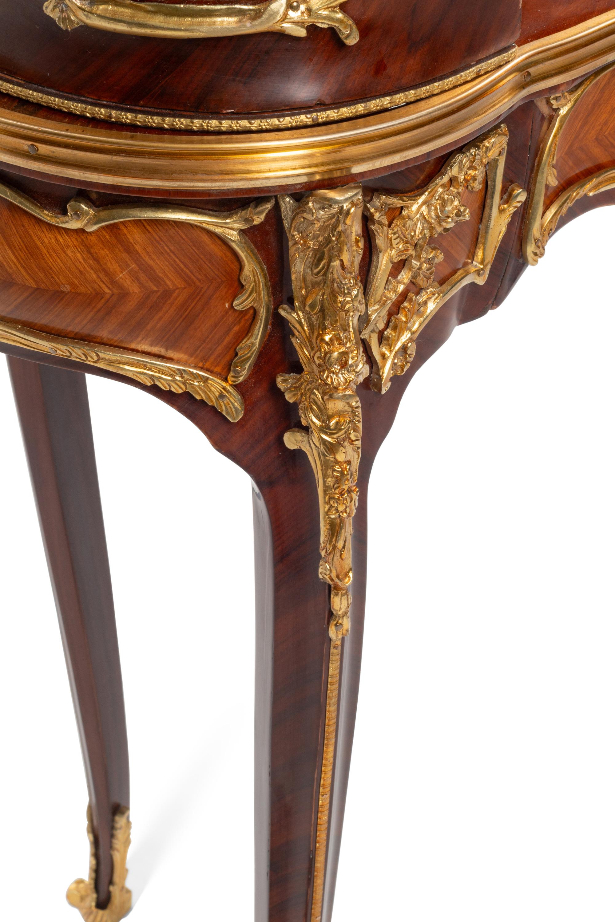 A Louis XV Style Gilt Bronze Mounted Desk and Cartonnier