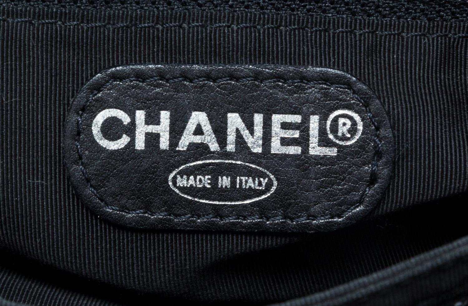 A Chanel Black Caviar Leather Backpack, 9.5" x 10" x 3.25".