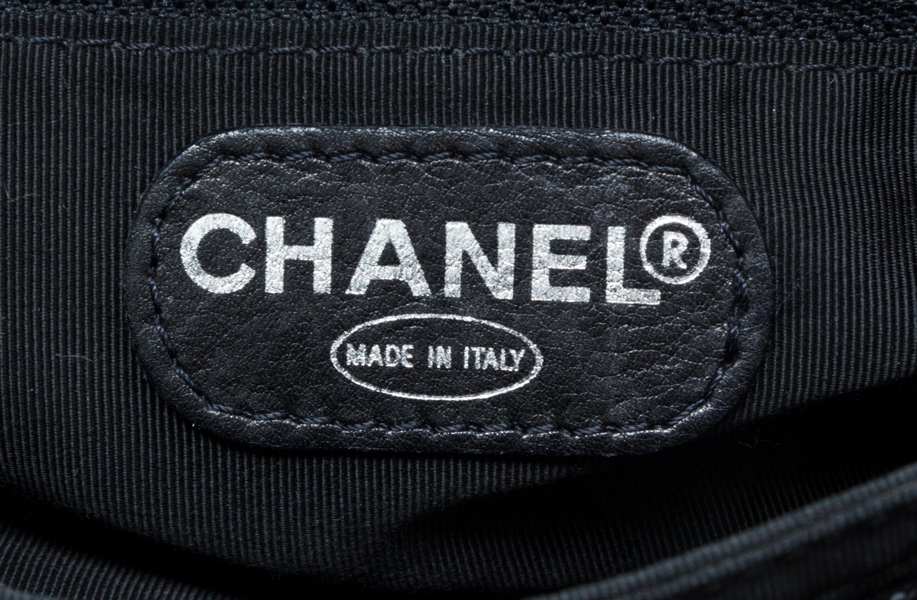 A Chanel Black Caviar Leather Backpack, 9.5" x 10" x 3.25".