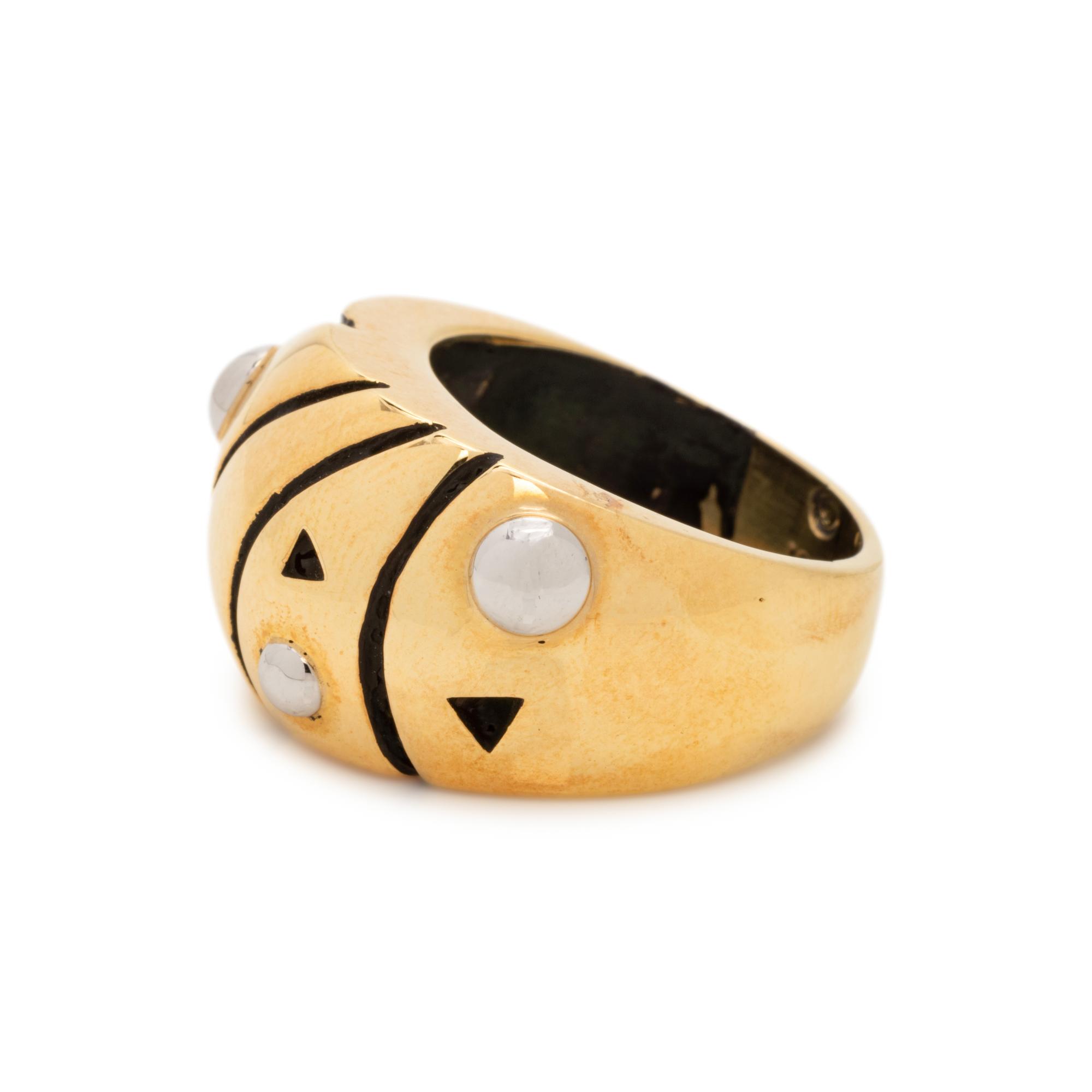 JOHN ATENCIO, YELLOW GOLD 'CHORUS' RING