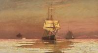 Ship in Boston Harbor Near Narrows (Bug) Light , 1881