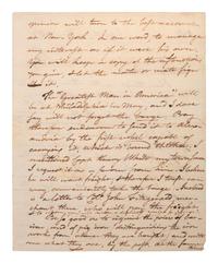 PICKERING, Timothy (1745-1829). Autograph letter signed ("Tim Pickering"), to Peter Anspach and Messr. Wolfe. Elizabethtown, 17 April 1784.