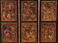 Twelve Continental Carved Relief Panels Depicting Signs of the Zodiac