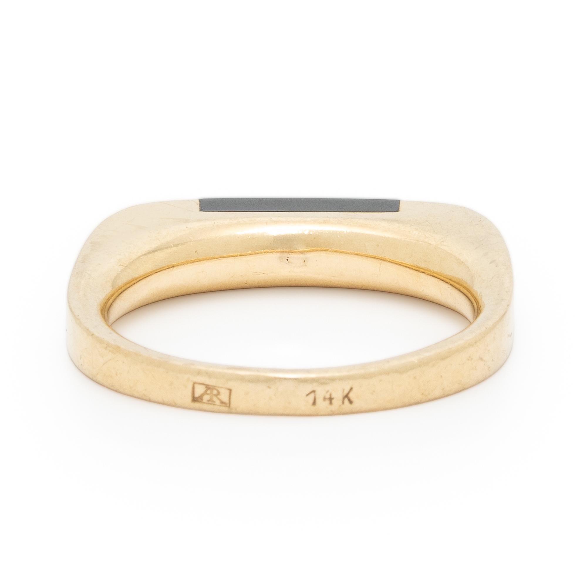 Alan Revere, Black Jade and Yellow Gold Ring