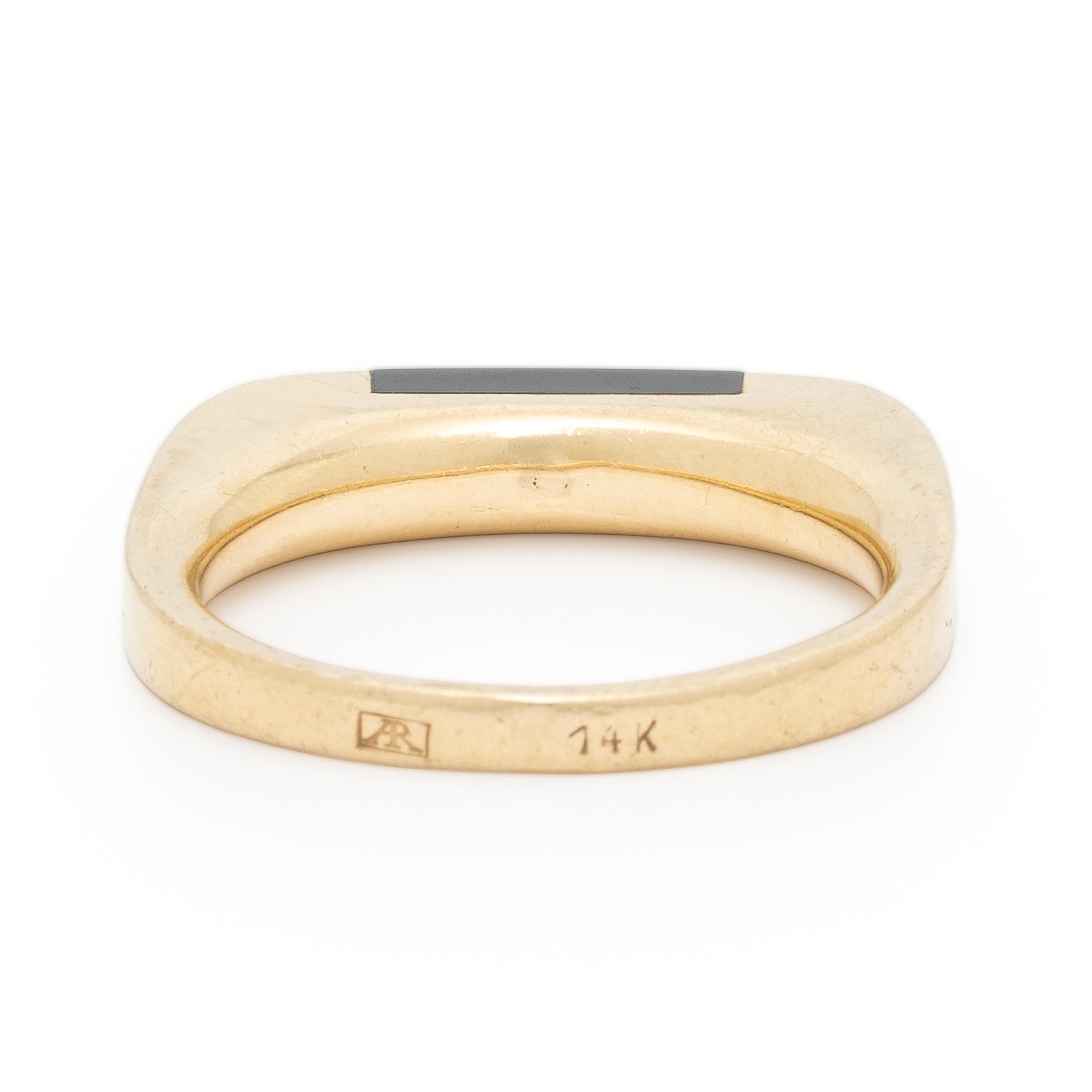 Alan Revere, Black Jade and Yellow Gold Ring