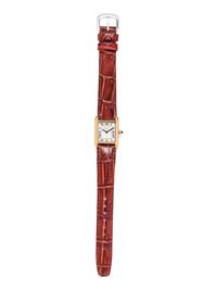 CARTIER, YELLOW GOLD-PLATED 'TANK' WRISTWATCH