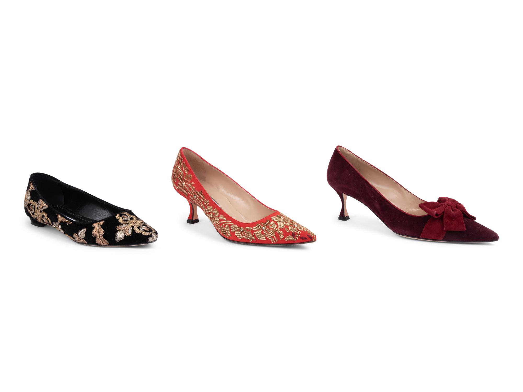 Nine Pairs of Manolo Blahnik Shoes