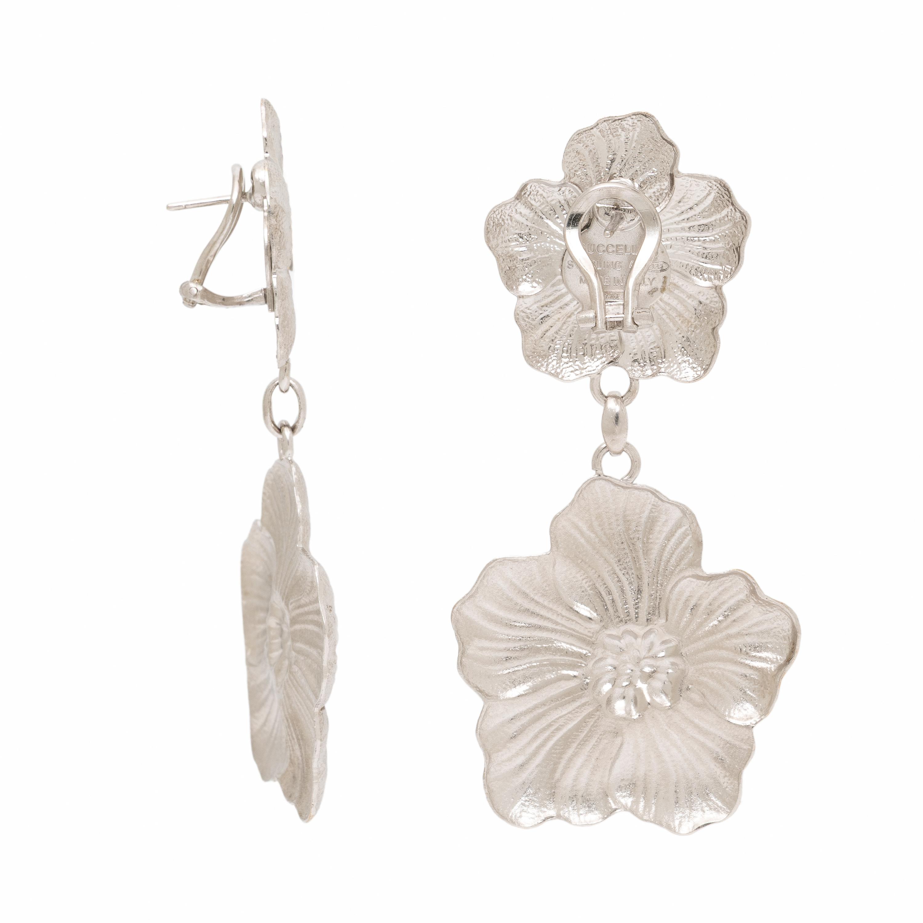 Buccellati, 'Blossoms Vermeil Gardenia', Sterling Silver Pendant Earrings