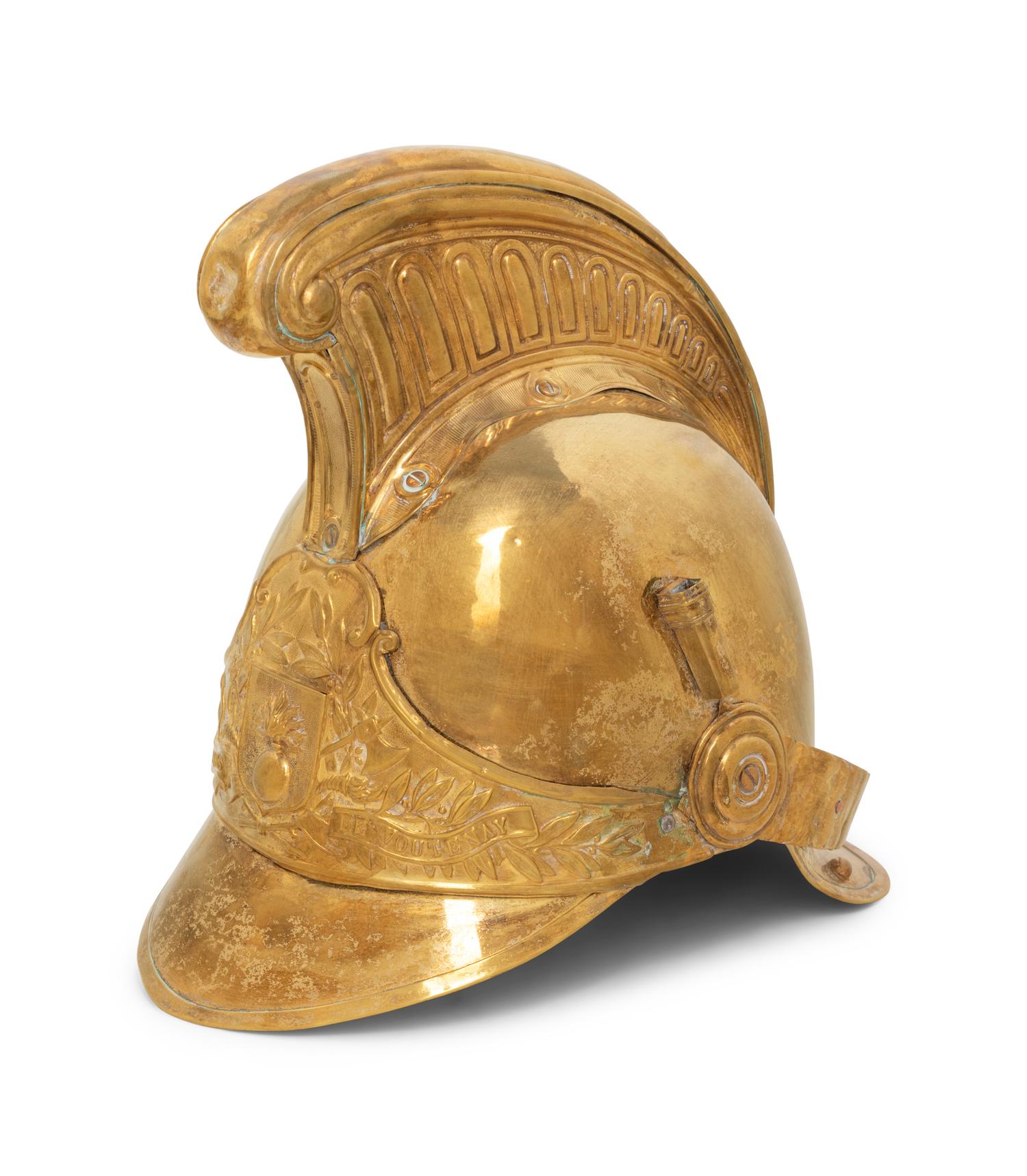 A Continental Brass Parade Helmet