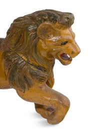 A Diminutive Carved Wood Lion Carousel Figure