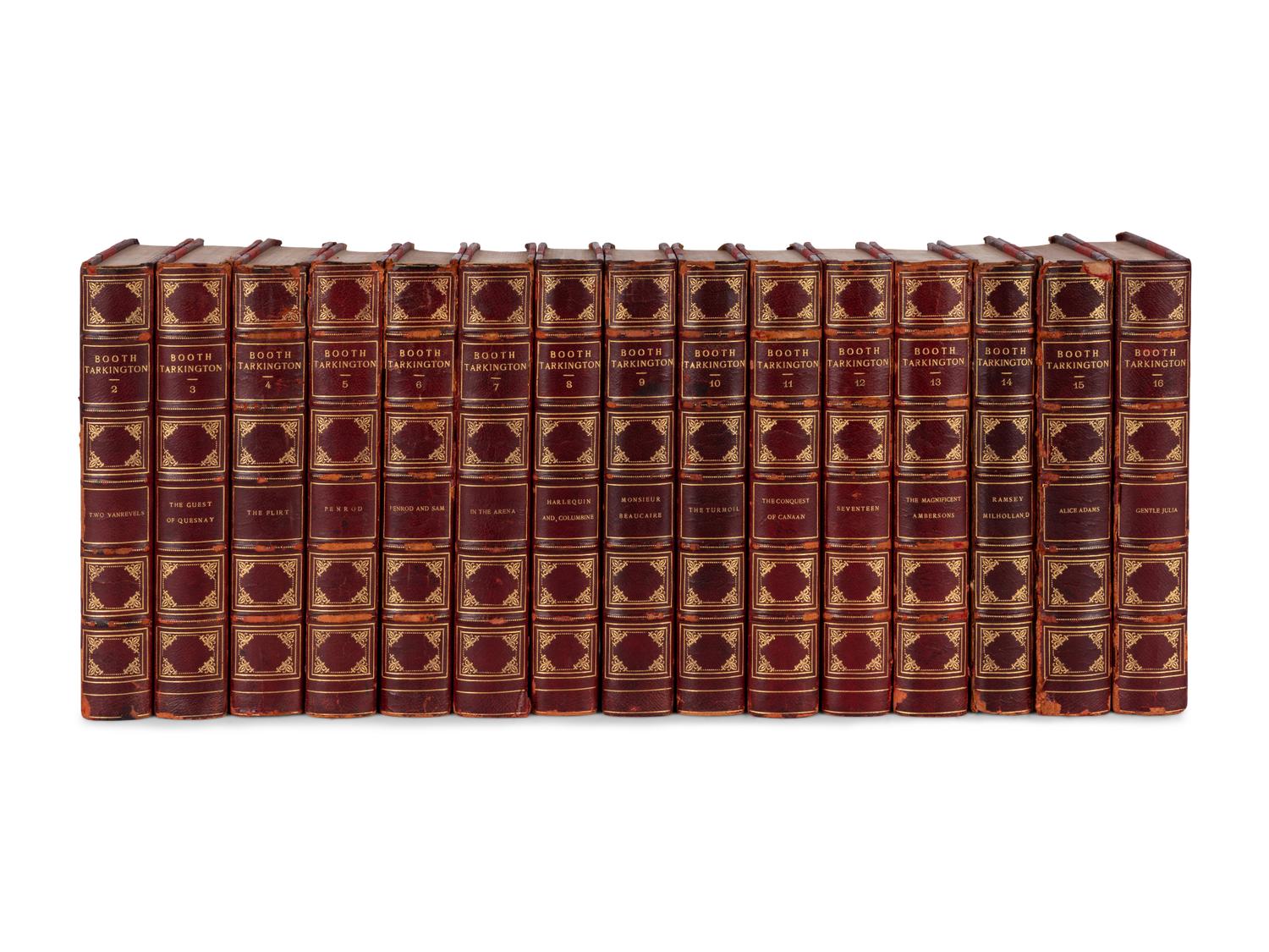 [BINDINGS & SETS]. TARKINGTON, Booth (1869-1946). The Works . Garden City, NY: Doubleday, Page & Company, 1922.
