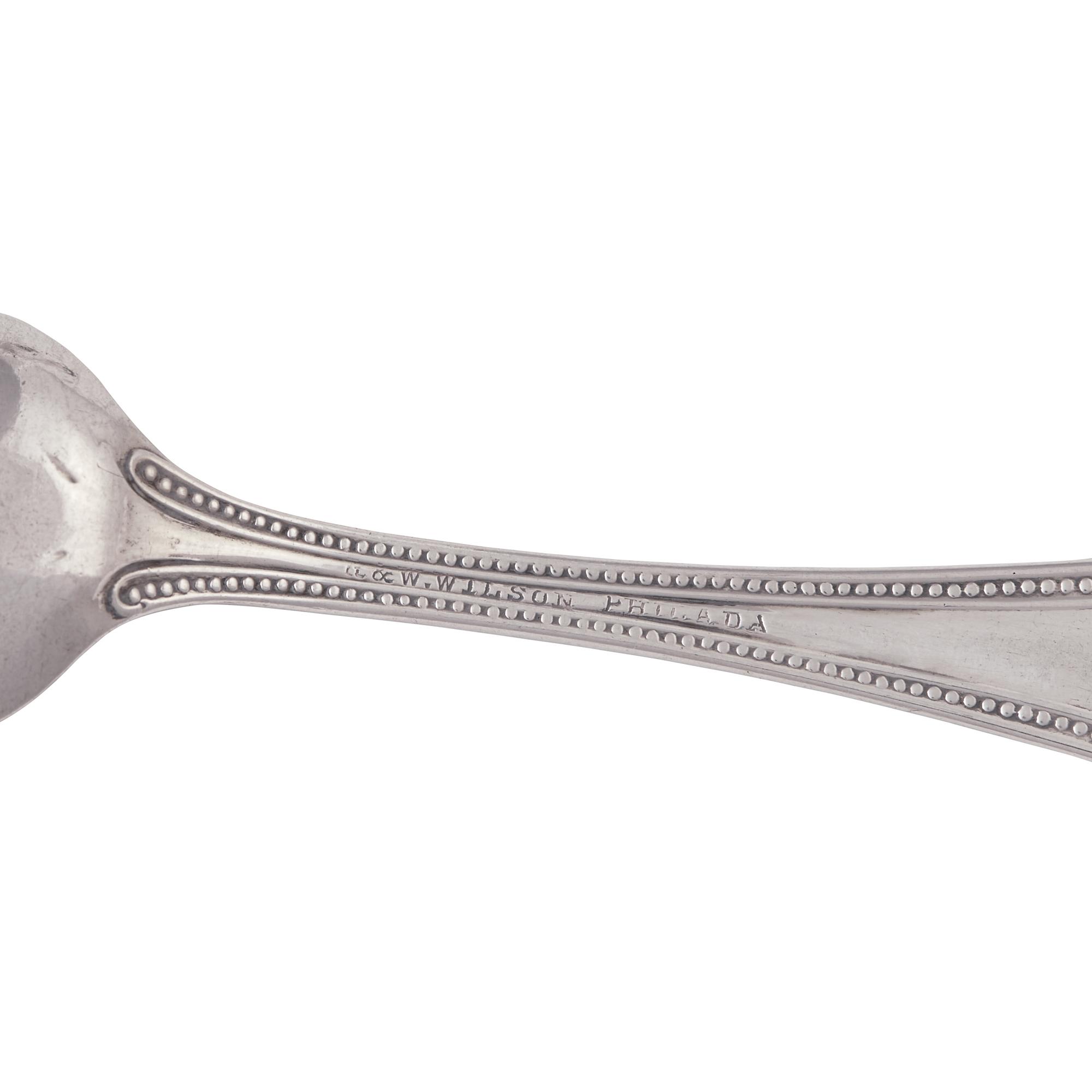 A Group of Twelve Coin Silver Teaspoons