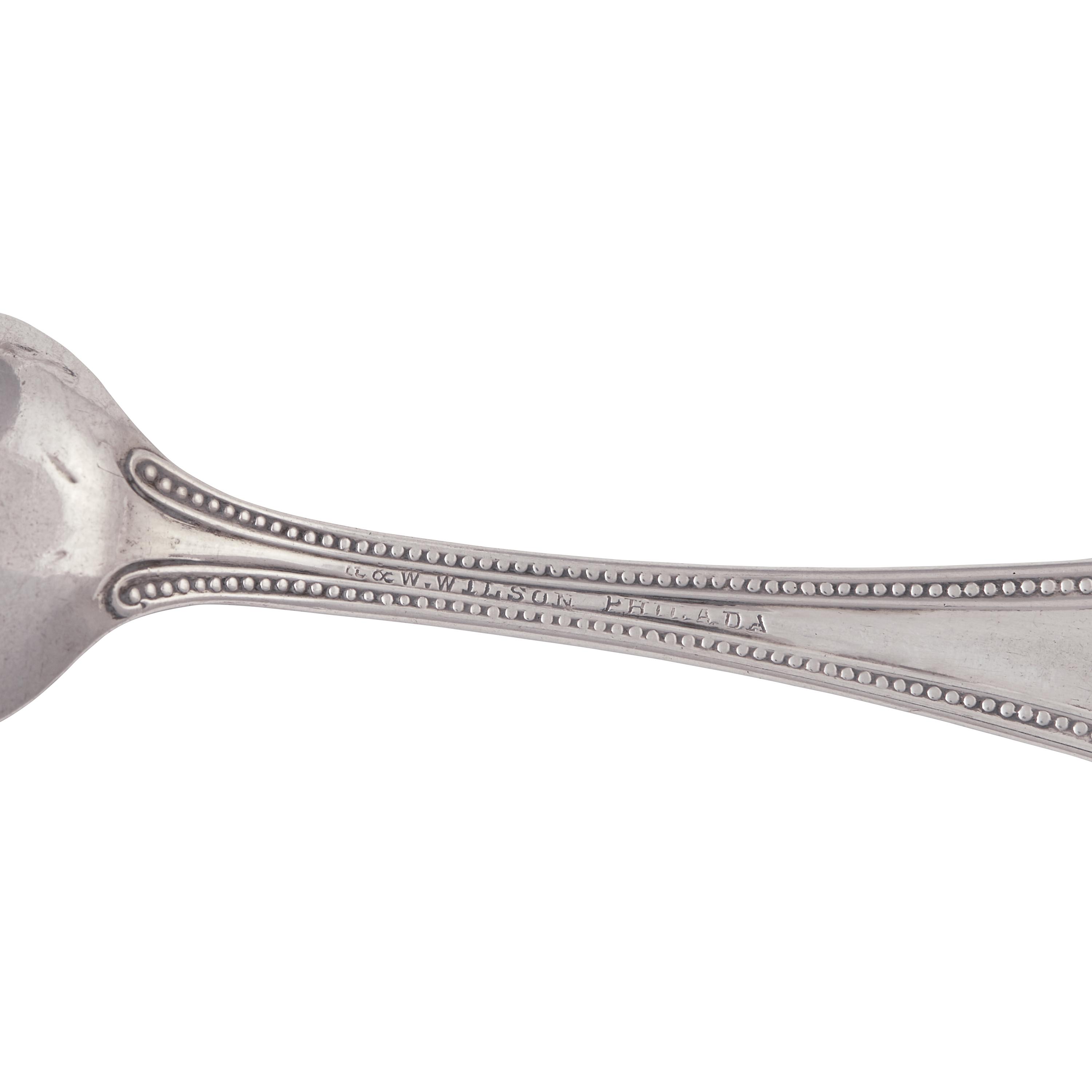 A Group of Twelve Coin Silver Teaspoons