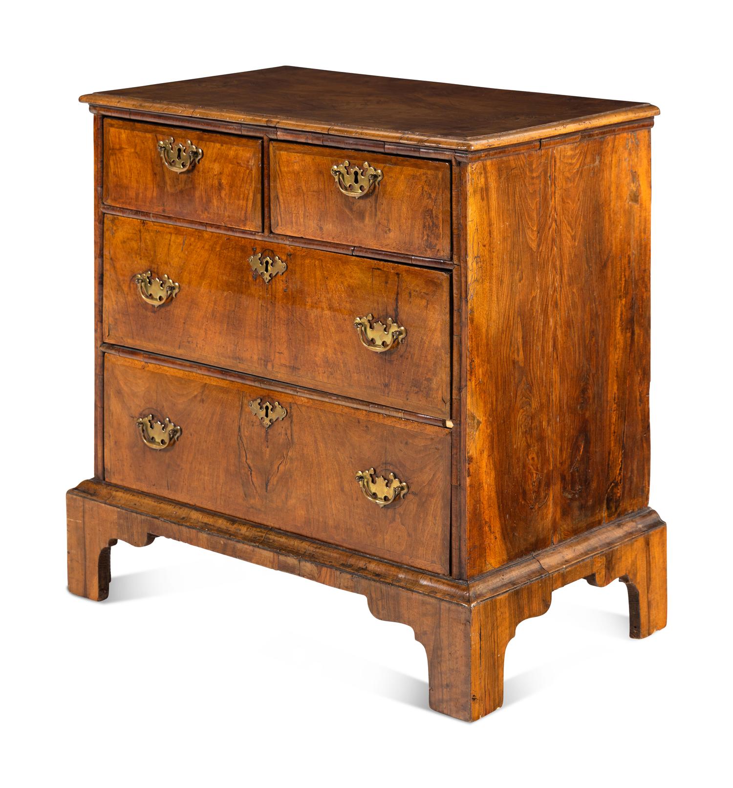 A George II Walnut Chest of Drawers