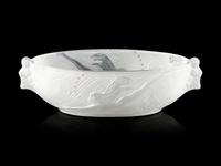 An Art Deco Style Frosted Glass Center Bowl