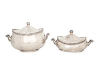 Two American Silver Covered Serving Dishes