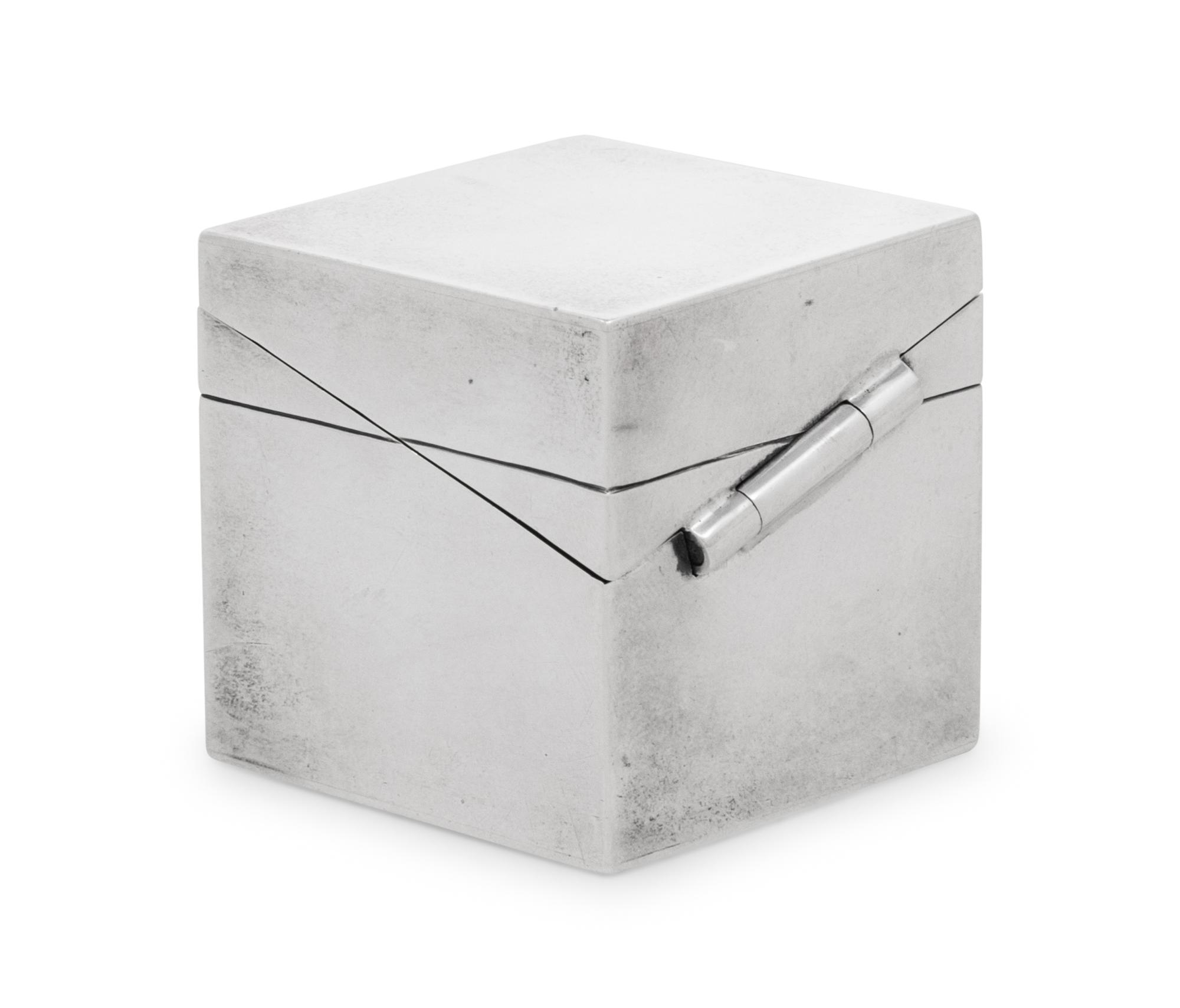 An American Silver Stamp Box